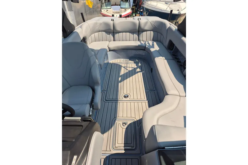 Slide: The Image of Luxurious interior of 2027 MB B52-23 Classic LIMITED boat with plush seating. - 10