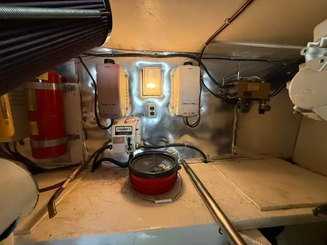 Slide: The Image of Interior of a 1997 Ocean Yachts 40ss with technical equipment and wiring. - 20