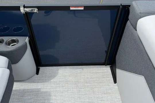 Slide: The Image of Interior view of 2027 Alera M25Q boat with seating and cup holders. - 70
