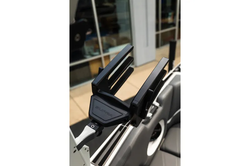 Slide: The Image of 2023 Supra SL 450 boat accessory detail, featuring sleek black design and modern functionality. - 31