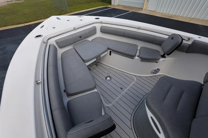 Slide: The Image of 2020 Sea Pro 239 Center Console boat with spacious seating and sleek design. - 16