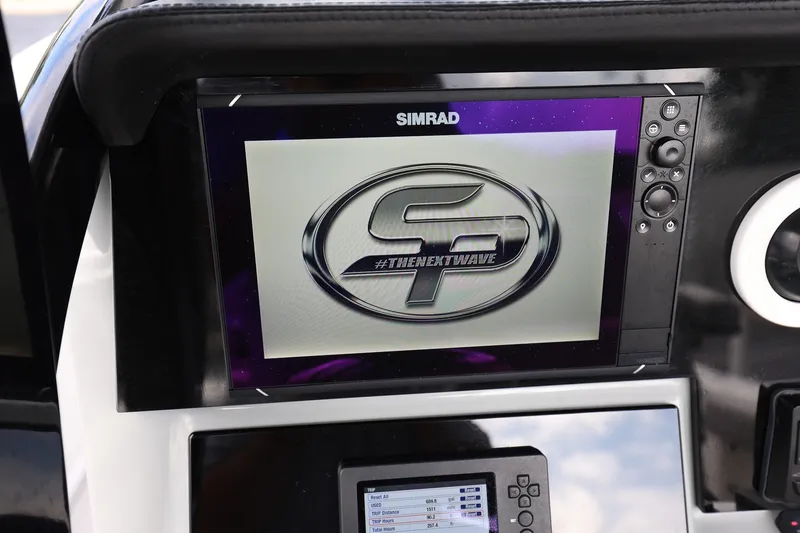 Slide: The Image of Simrad display on 2020 Sea Pro 239 Center Console boat dashboard. - 21