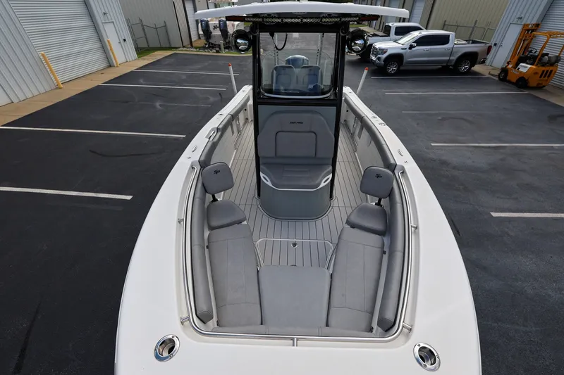 Slide: The Image of 2020 Sea Pro 239 Center Console boat with spacious seating and sleek design. - 17