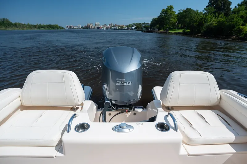 Slide: The Image of 2018 Grady-White Fisherman 216 boat with Yamaha 250 engine on a scenic river. - 16