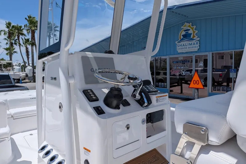 Slide: The Image of 2027 Caymas 26 HB boat console with Garmin system at Shalimar Harbor Marina. - 8