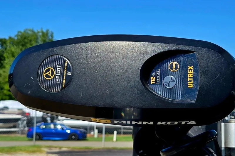 Slide: The Image of Minn Kota Ultrex trolling motor with i-Pilot GPS system on a 2026 Skeeter ZXR21. - 52