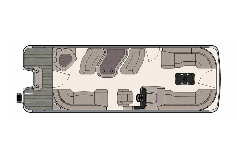 Slide: The Image of Manufacturer Provided Image: 2020 Avalon Catalina Platinum Entertainer 25' floor plan, spacious seating, and entertainment area. - 10