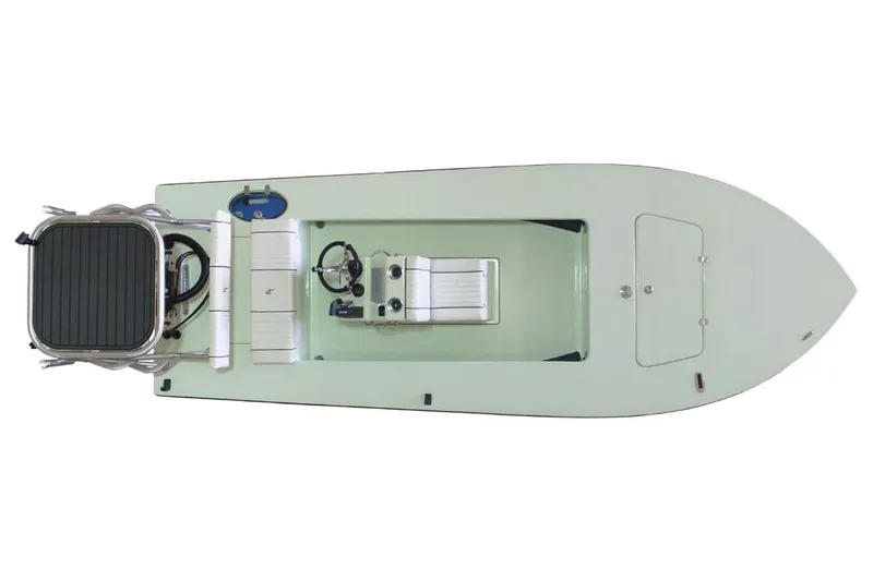 Slide: The Image of Manufacturer Provided Image: 2024 Beavertail Skiffs Strike boat, top view, showcasing sleek design and spacious layout. - 15