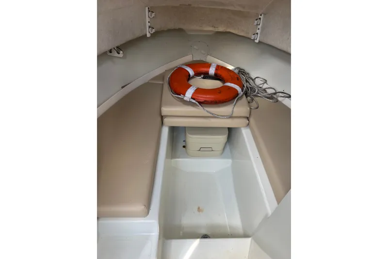 Slide: The Image of Interior of 2000 Hydra-Sports 230 Seahorse WA with life preserver and seating. - 21