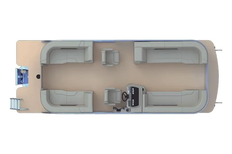 Slide: The Image of Manufacturer Provided Image: Top view of 2026 Godfrey SWEETWATER 2286 SB pontoon boat layout. - 30
