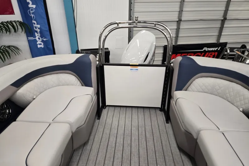 Slide: The Image of Interior of 2027 Godfrey Sweetwater 2286 SBC pontoon boat with plush seating. - 15