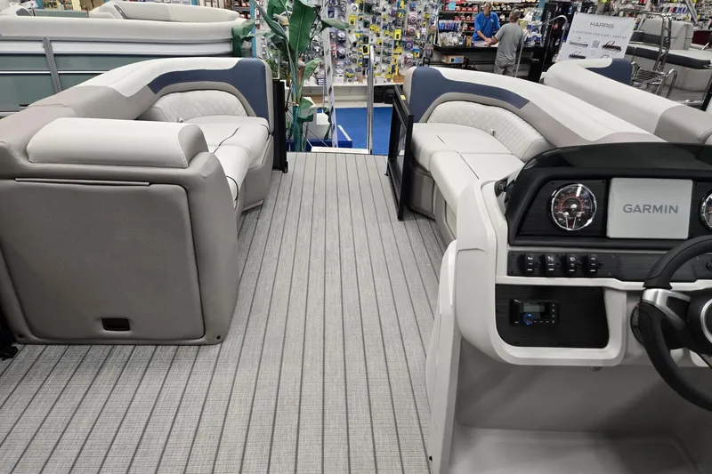 Slide: The Image of Interior of 2027 Godfrey Sweetwater 2286 SFLC pontoon boat with Garmin dashboard. - 21