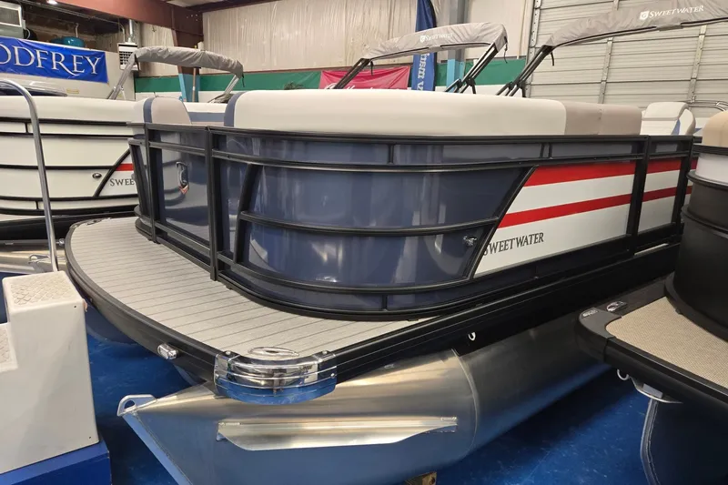 The Image of 2027 Godfrey Sweetwater 2286 SFLC pontoon boat in showroom display. - 0
