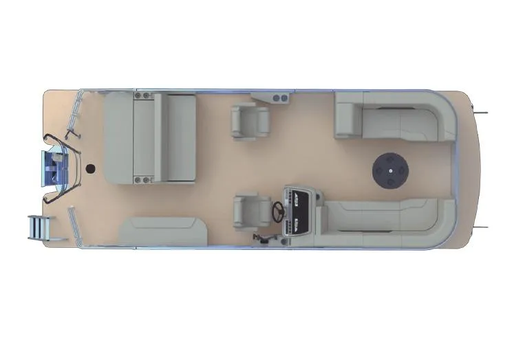 Slide: The Image of Manufacturer Provided Image: Top view of 2026 Godfrey SWEETWATER 2286 SFL pontoon boat layout. - 27