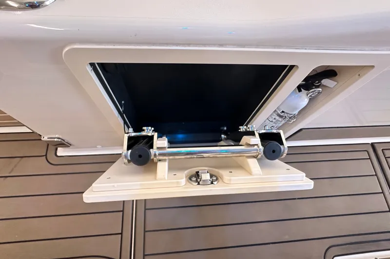Slide: The Image of 2023 Grady-White 281 Coastal Explorer boat compartment with sleek design and modern fittings. - 20