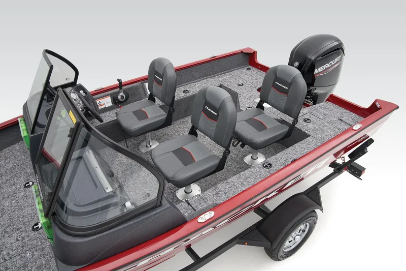 Slide: The Image of Manufacturer Provided Image: 2025 Tracker Pro Guide V-16 WT boat with four seats and Mercury outboard motor. - 28
