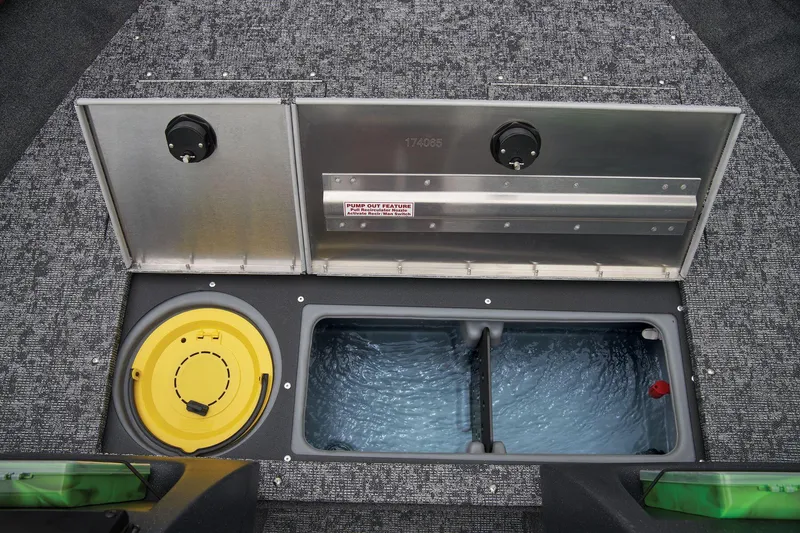 Slide: The Image of Manufacturer Provided Image: 2025 Tracker Pro Guide V-16 WT boat storage compartments and livewell system. - 25