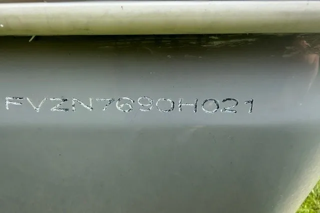 Slide: The Image of 2021 Bulls Bay 230 Center Console boat hull identification number (HIN) close-up. - 39