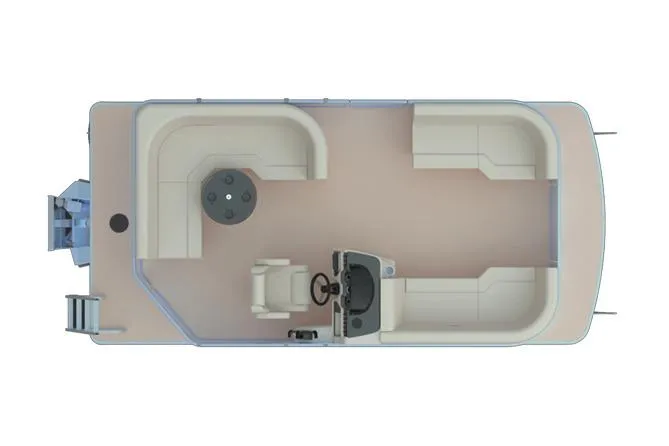 Slide: The Image of Manufacturer Provided Image: Top view of 2026 Godfrey EX 1886 CX pontoon boat interior layout. - 14