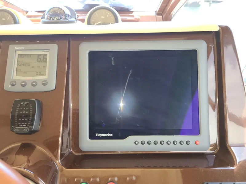 Slide: The Image of Control panel of a 2011 Azimut 47 yacht with Raymarine display. - 19