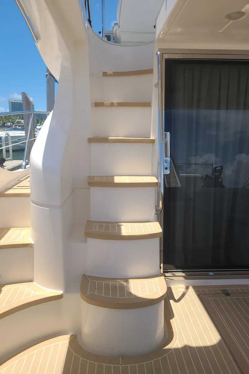 Slide: The Image of Staircase on 2011 Azimut 47 yacht leading to upper deck. - 7