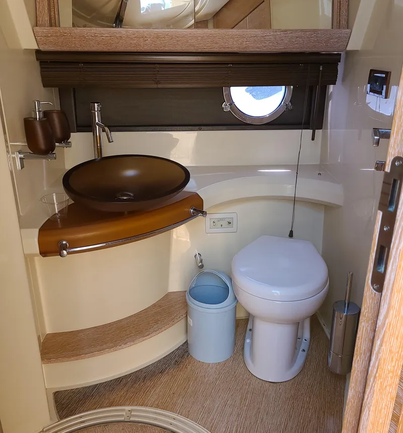 Slide: The Image of 2011 Azimut 47 yacht bathroom with modern sink and toilet. - 44