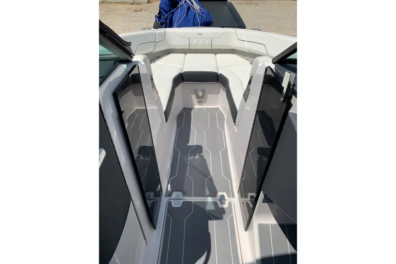 Slide: The Image of 2020 Regal LS6 Surf boat interior with sleek seating and modern design. - 45