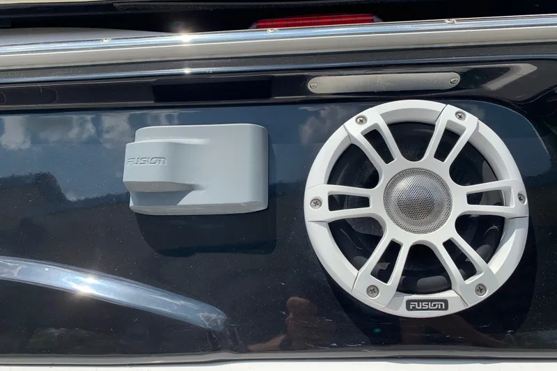 Slide: The Image of Fusion speaker and cover on 2020 Regal LS6 Surf boat. - 69