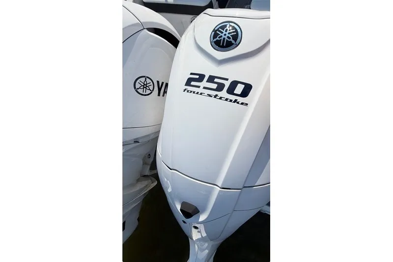 Slide: The Image of Yamaha 250 four-stroke outboard engine on 2023 Regal 29 OBX boat. - 41