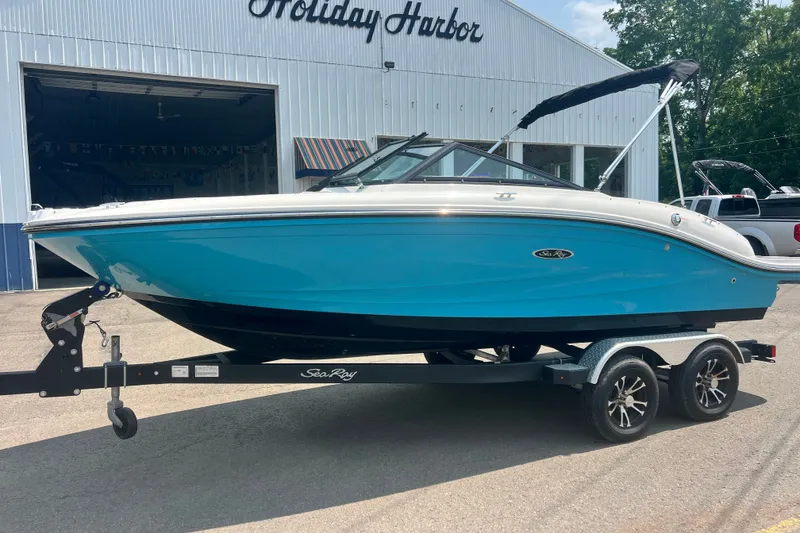 The Image of 2023 Sea Ray SPX 190 boat on trailer at Holiday Harbor marina. - 0