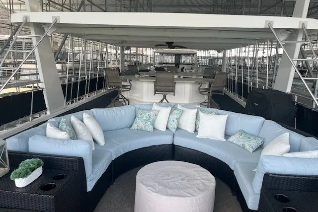 Slide: The Image of Luxurious 2006 Fantasy 20x100 yacht interior with elegant seating and modern design. - 63