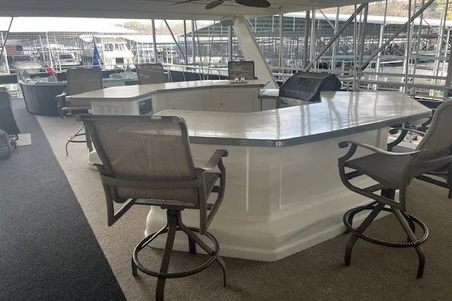 Slide: The Image of Luxurious boat deck with bar and seating, Fantasy 20x100 model, 2006. - 65