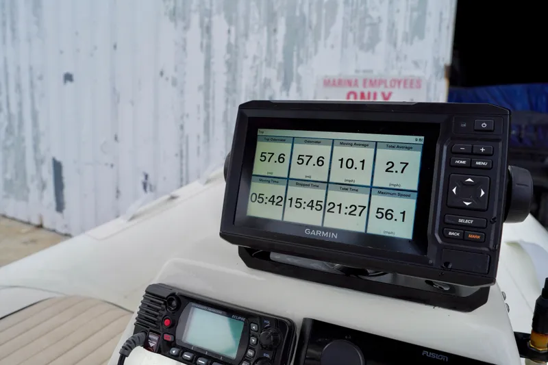 Slide: The Image of Garmin GPS display on 2002 AB Inflatables Nautilus 11 DLX boat dashboard. - 7