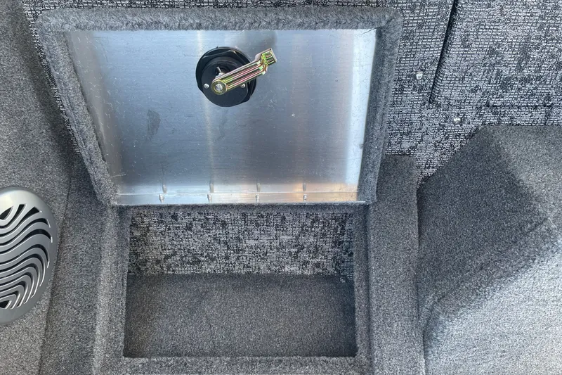 Slide: The Image of Carpeted storage compartment in 2026 Tracker Pro Guide V-175 WT boat. - 15