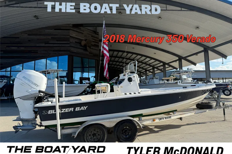 The Image of 2005 Blazer Bay 2220 Fisherman with 2018 Mercury 350 Verado at The Boat Yard. - 1