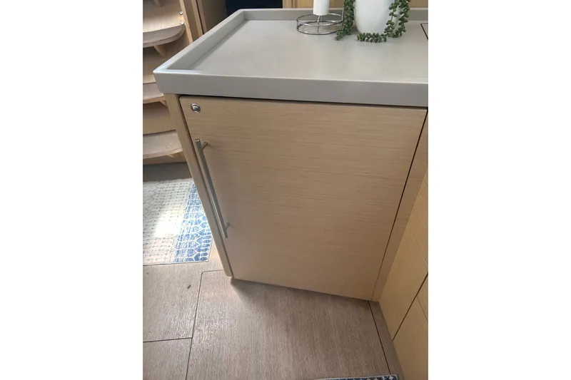 Slide: The Image of Modern kitchen cabinet on Beneteau Oceanis 461 yacht, 2020 model. - 25