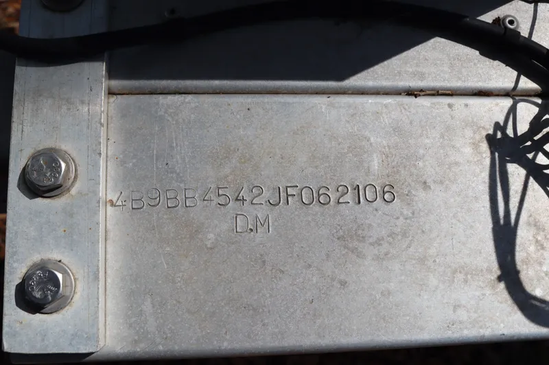 Slide: The Image of Serial number on metal surface of 2009 Hydra-Sports 4100 VSF boat. - 69