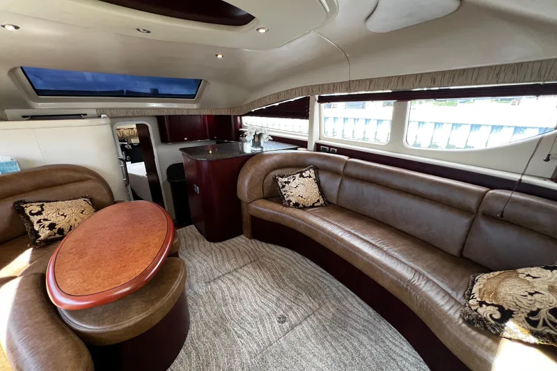 Slide: The Image of Luxurious interior of a 2006 Sea Ray 40 Motor Yacht with elegant seating and decor. - 31
