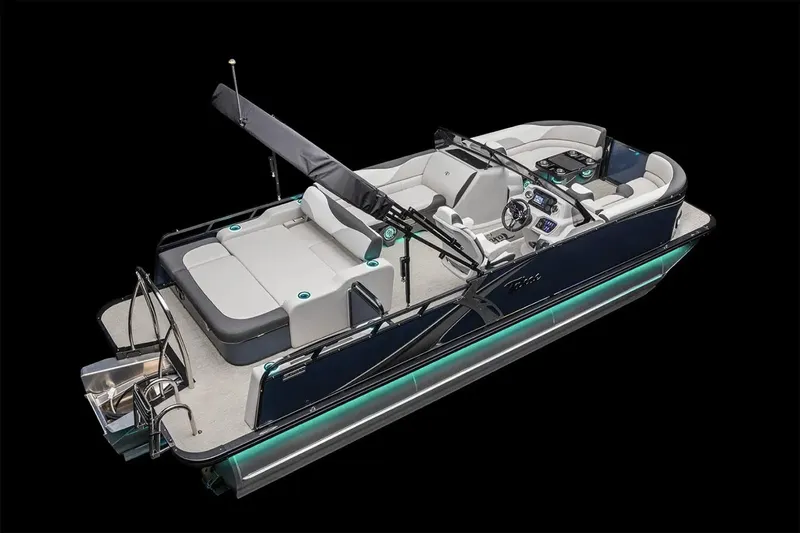 The Image of Manufacturer Provided Image: 2025 Tahoe Pontoon LTZ Versatile Rear Bench Windshield, luxury boat with sleek design. - 0