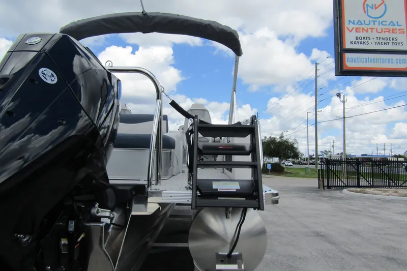 Slide: The Image of 2026 Tahoe Pontoon LTZ Versatile Rear Bench Wind Shield 23 at Nautical Ventures. - 2
