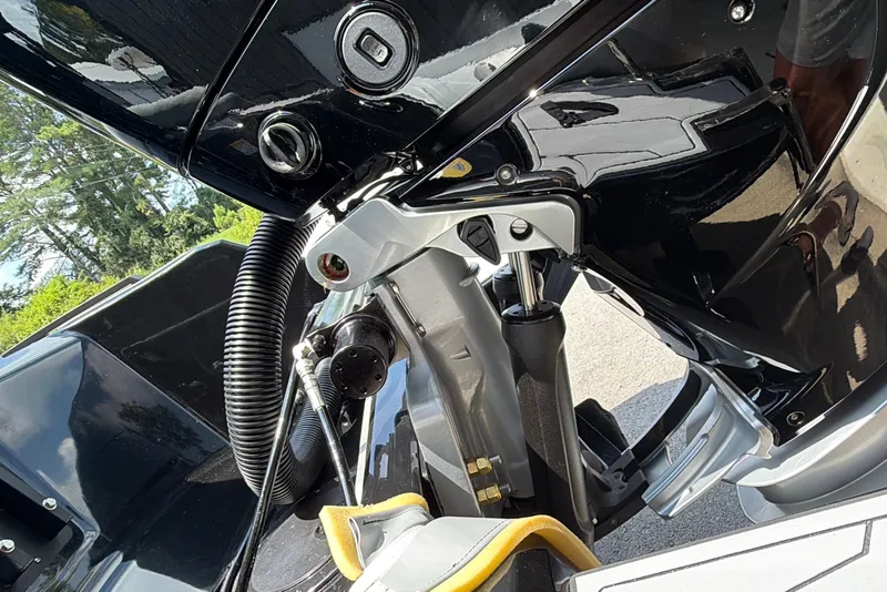Slide: The Image of Close-up of 2027 Brig Eagle 8 boat engine components, showcasing sleek design and modern technology. - 26