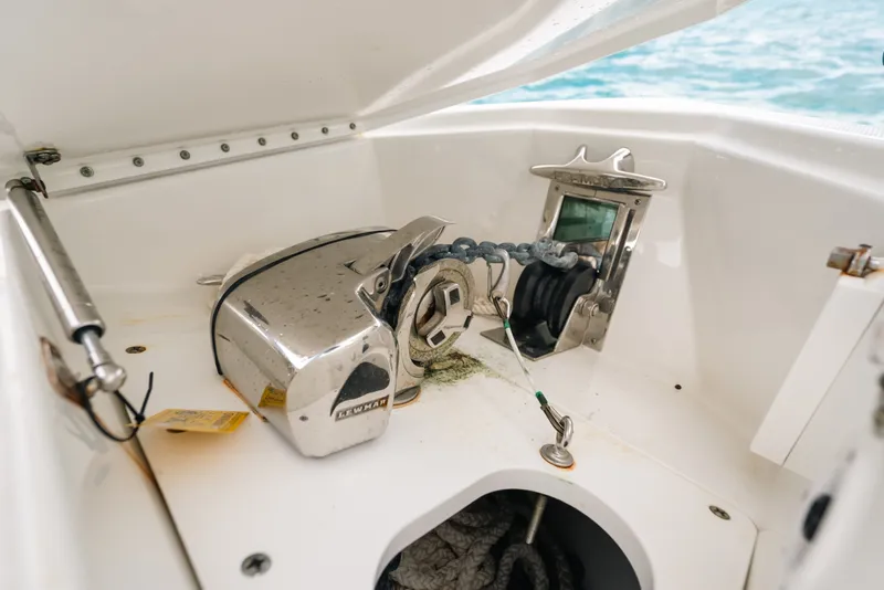 Slide: The Image of Anchor system on 2026 Formula 387 Center Console Fish boat, featuring Lewmar equipment. - 64
