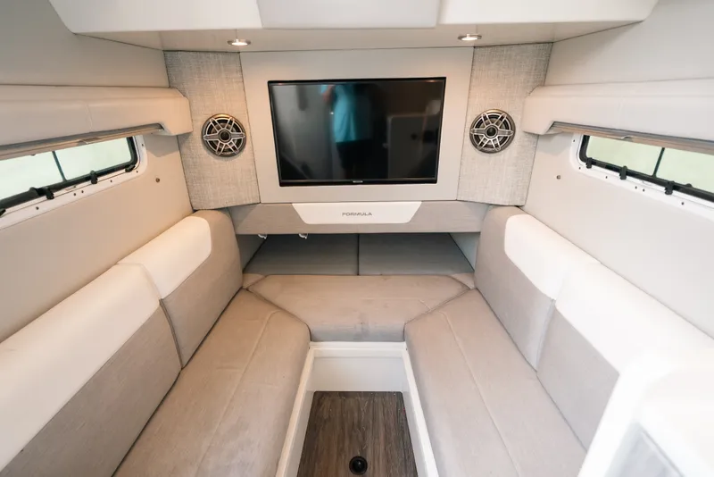 Slide: The Image of Interior of 2026 Formula 387 Center Console Fish boat with seating and entertainment system. - 71
