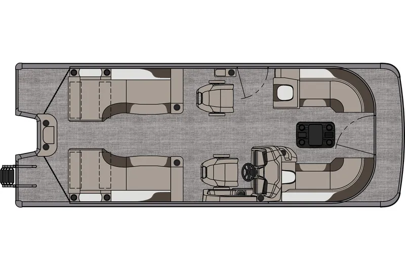 Slide: The Image of Manufacturer Provided Image: 2026 Tahoe Pontoon LTZ Quad Lounger Shift 21 floor plan, featuring spacious seating layout. - 6
