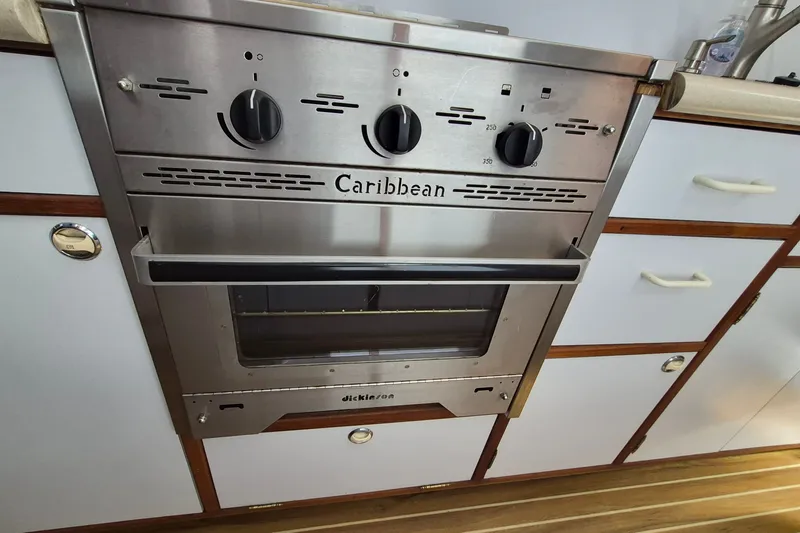 Slide: The Image of Stainless steel Caribbean oven in 2005 Endeavour 44 TrawlerCat kitchen. - 39
