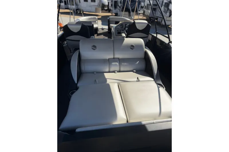 Slide: The Image of 2017 South Bay 500 Sport boat interior with comfortable seating and modern design. - 18