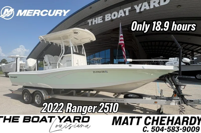 The Image of 2022 Ranger 2510 Bay boat at The Boat Yard, Louisiana, with only 18.9 hours. - 1