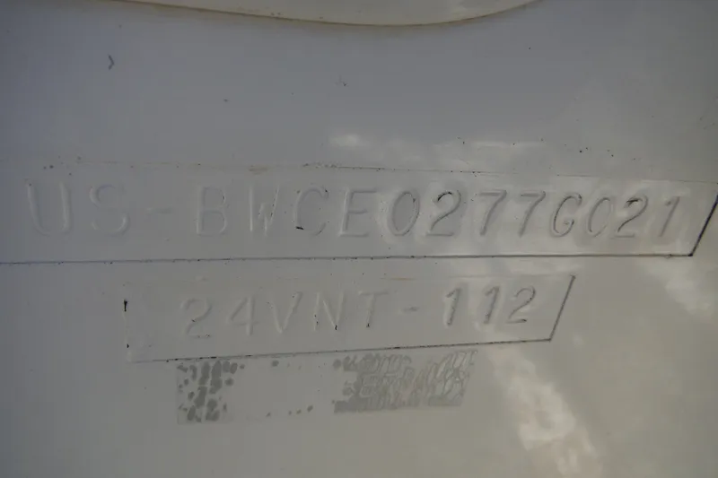 Slide: The Image of Hull identification number on a 2021 Boston Whaler 240 Vantage boat. - 51