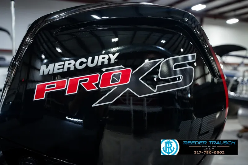 Slide: The Image of Mercury Pro XS engine on 2026 Lund 1875 Renegade boat at Reeder-Trausch Marine. - 53