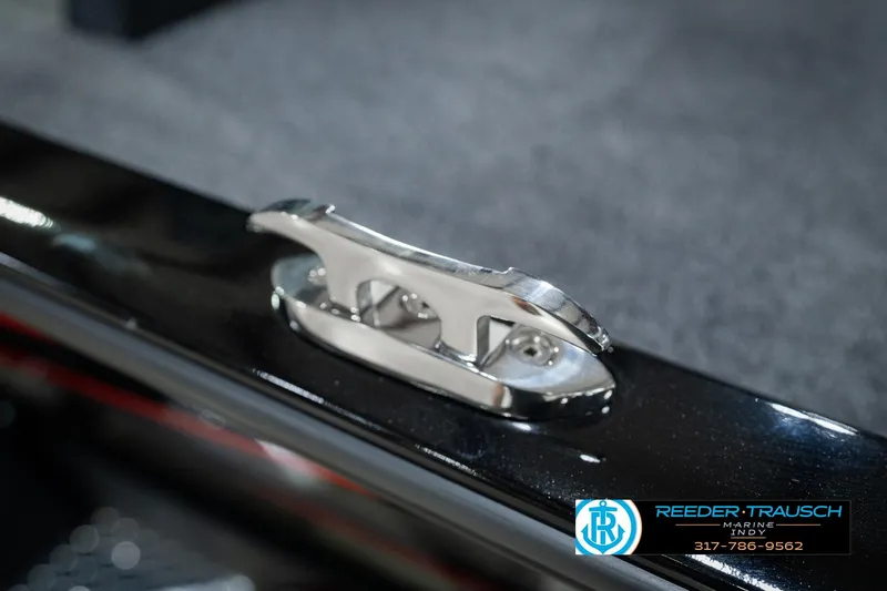 Slide: The Image of Stainless steel cleat on 2026 Lund 1875 Renegade boat, close-up view. - 66